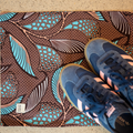Shoe Bag - Blue Leaves