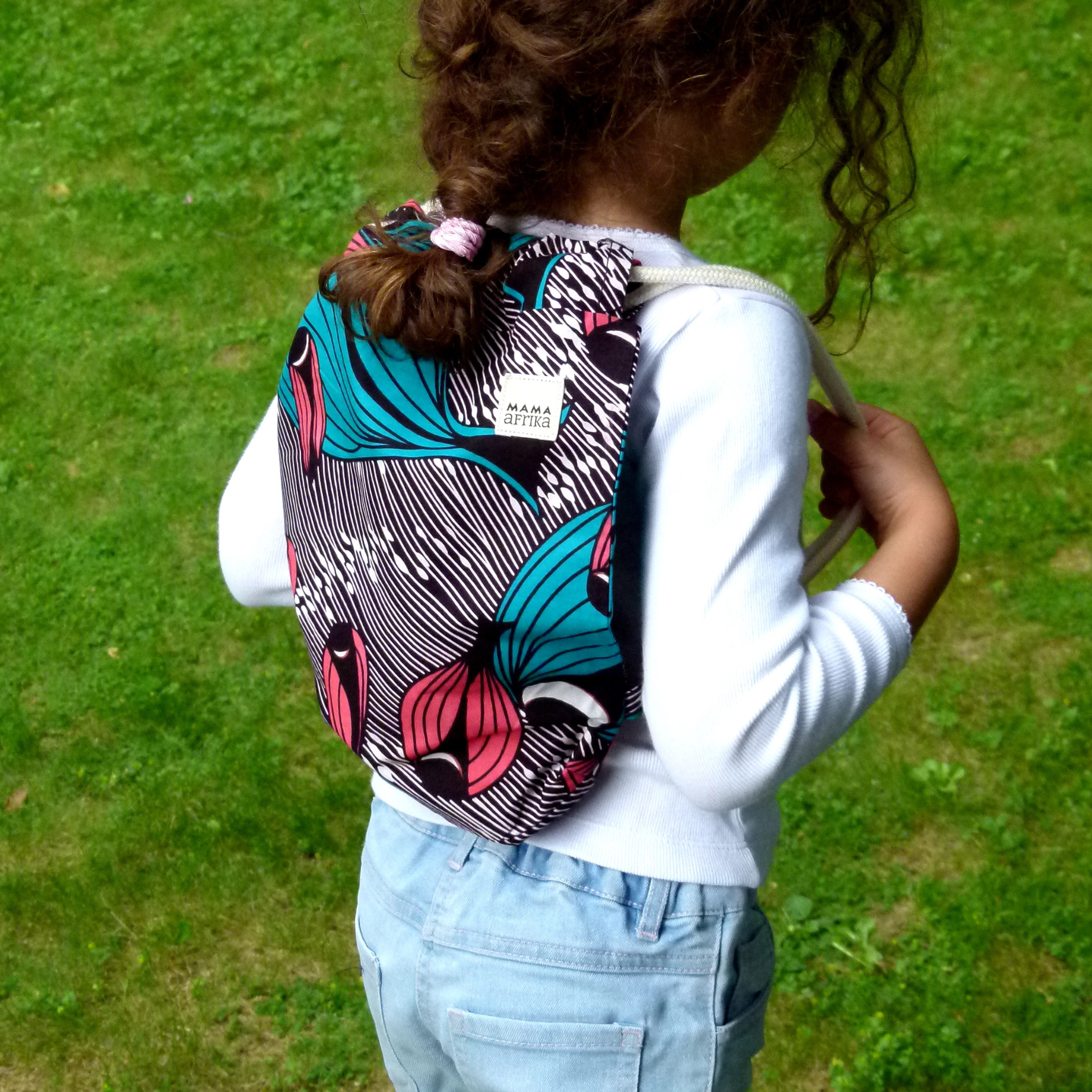 Easy Kids Backpack - Green & Pink Fish