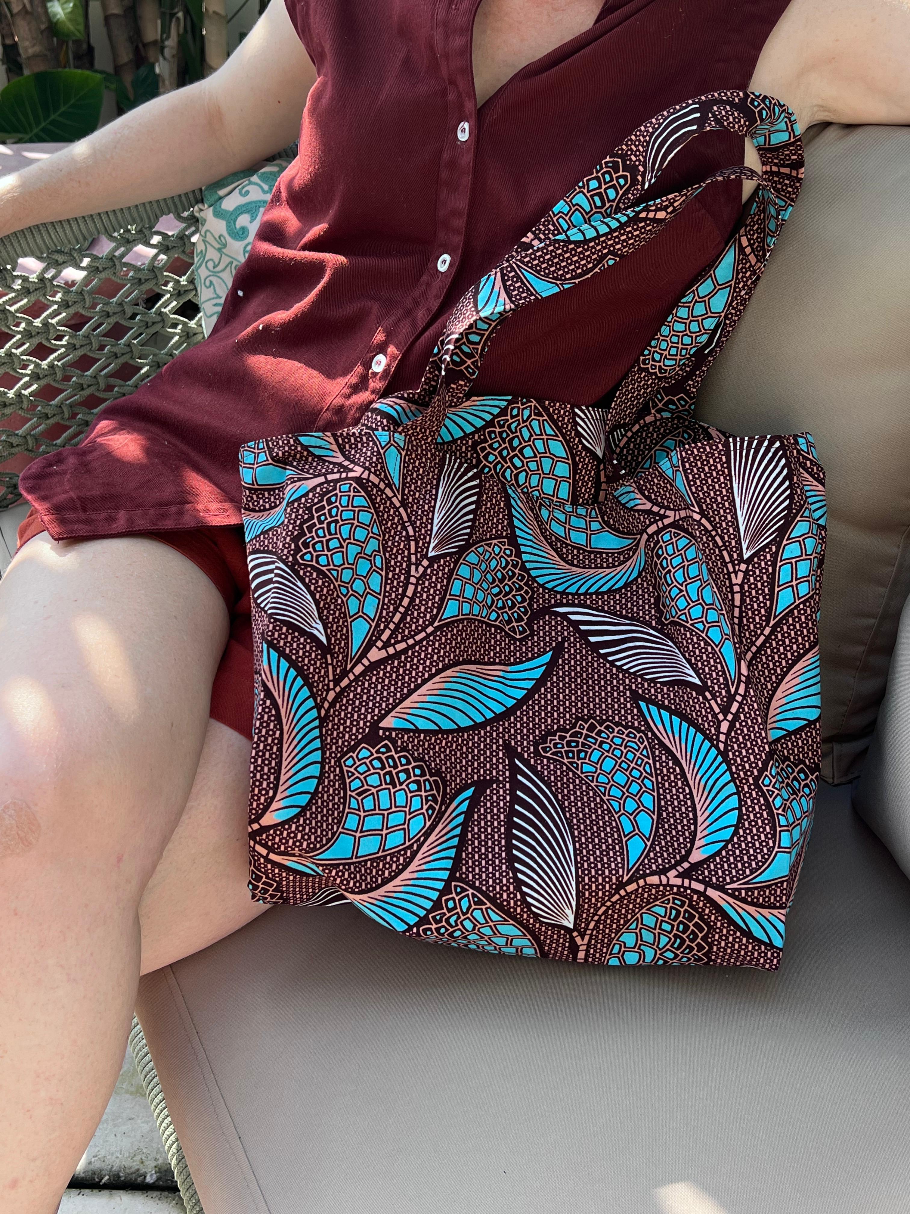 Mama Bag - Blue Leaves