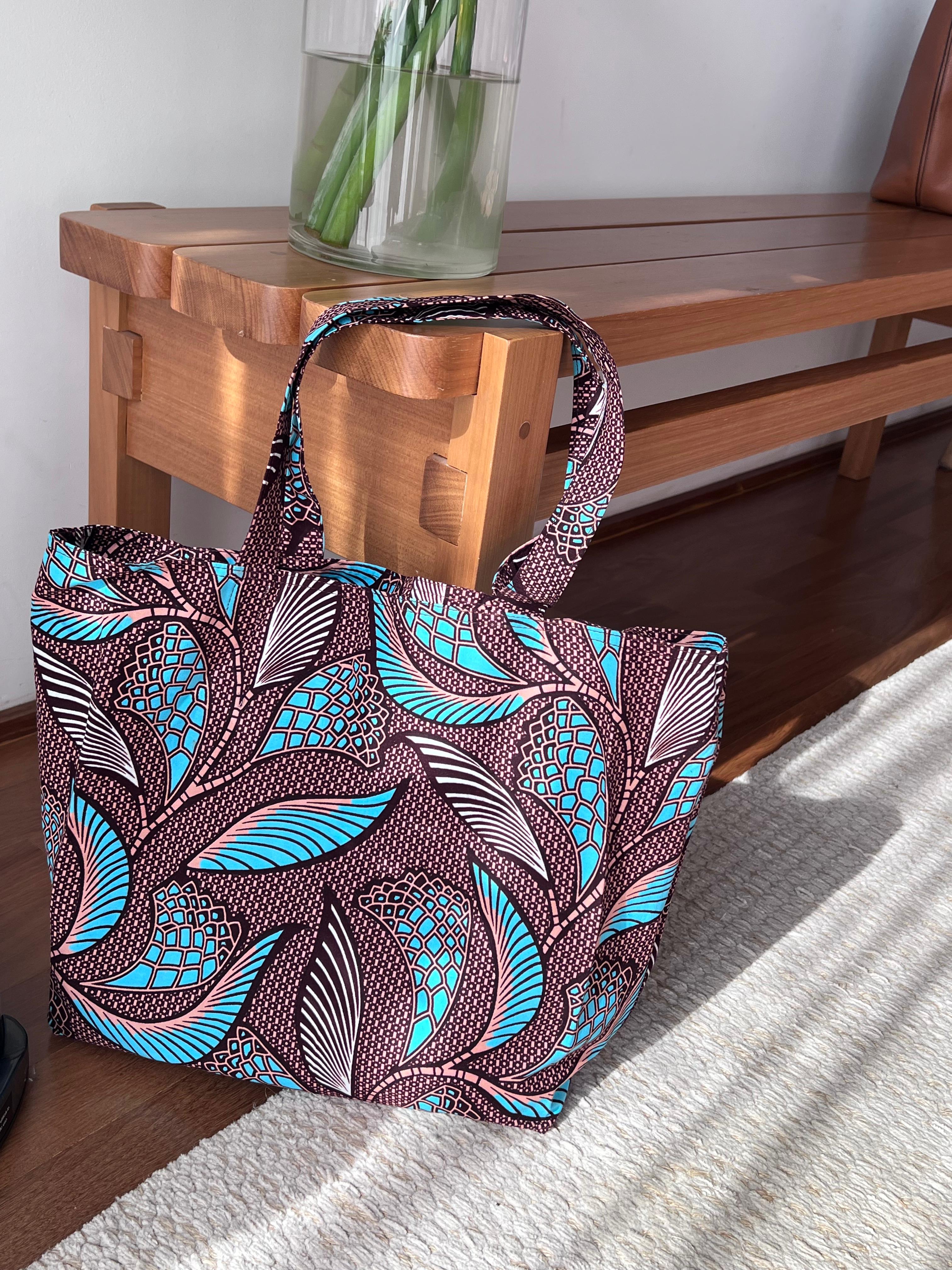 Mama Bag - Blue Leaves