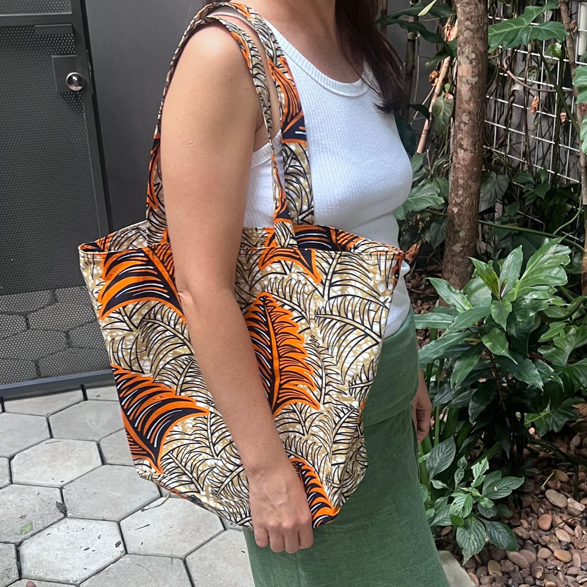 Mama Bag - Orange Leaves