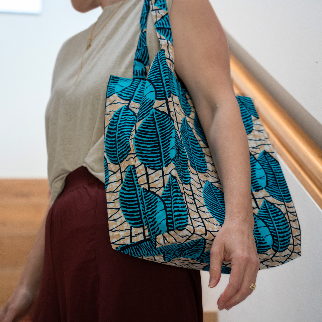 Mama Bag - Blue & Beige