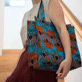 Mama Bag -Blue & Brown