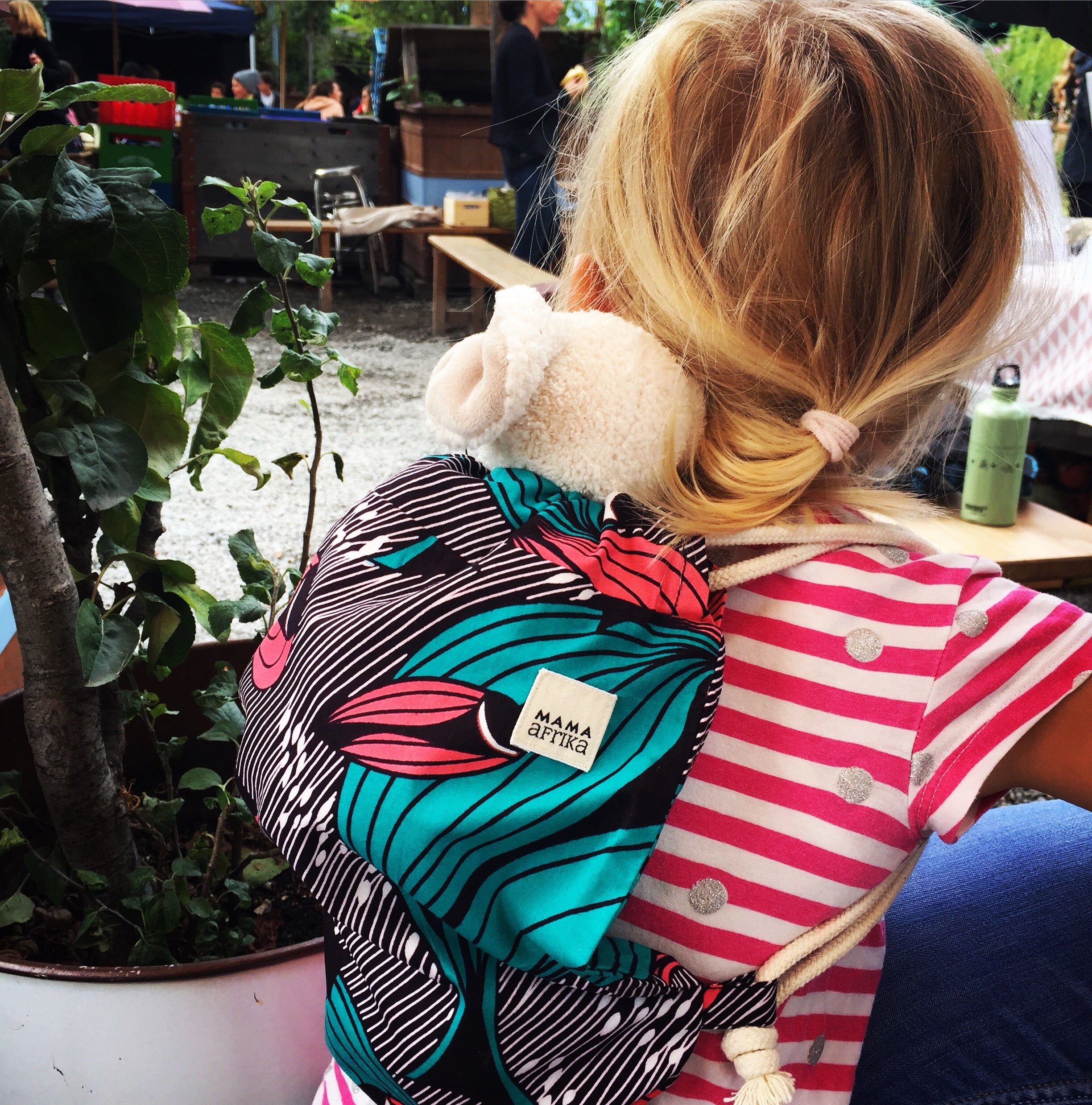 Easy Kids Backpack - Green & Pink Fish