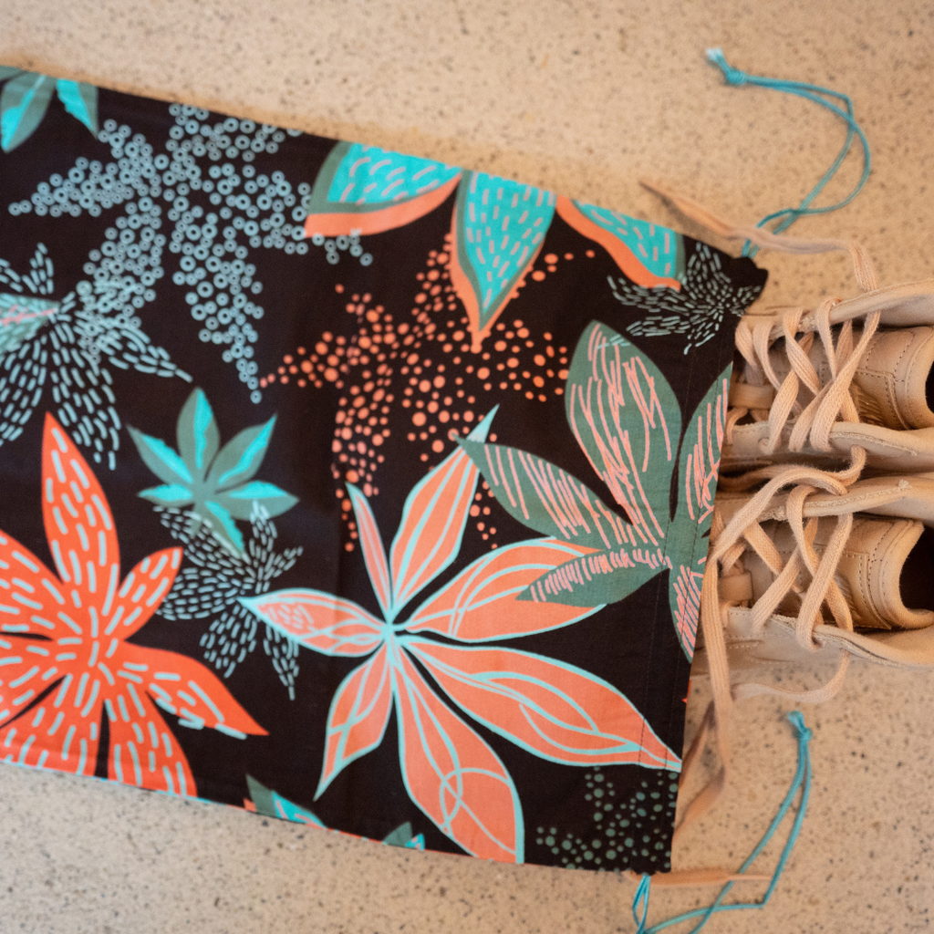 Shoe Bag - Flowers
