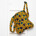Shopping Backpack - Purple Flowers