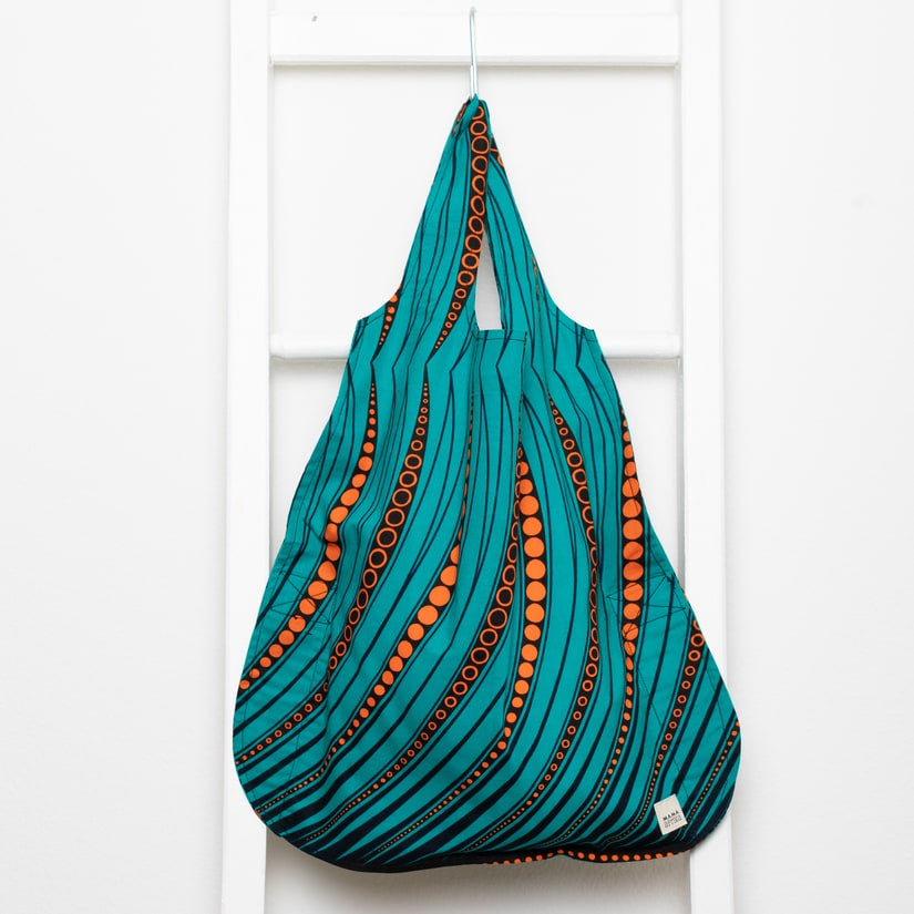 Shopping Backpack - Orange Dots