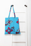 Tote Bag - Blue & White
