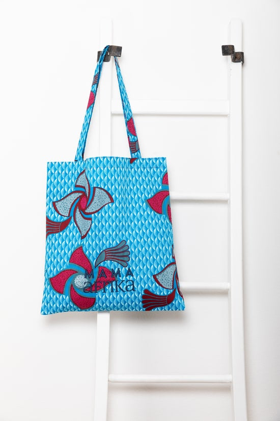Tote Bag - Blue & White