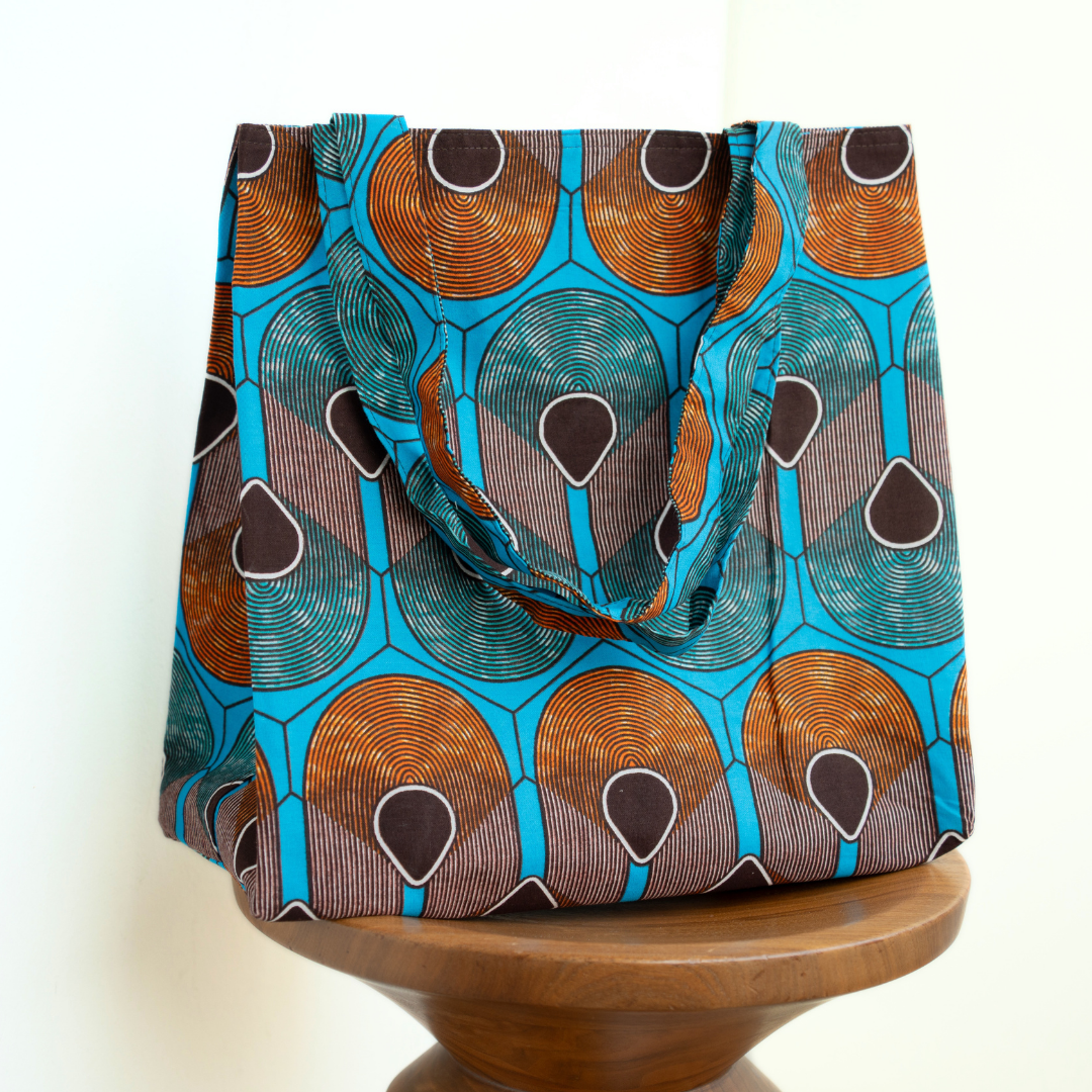 Mama Bag -Blue & Brown