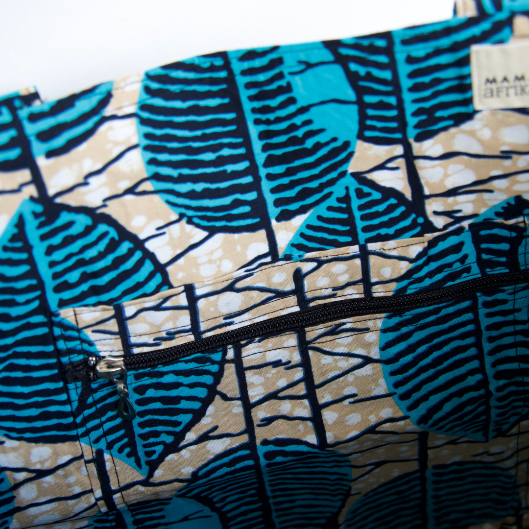 Mama Bag - Blue & Beige