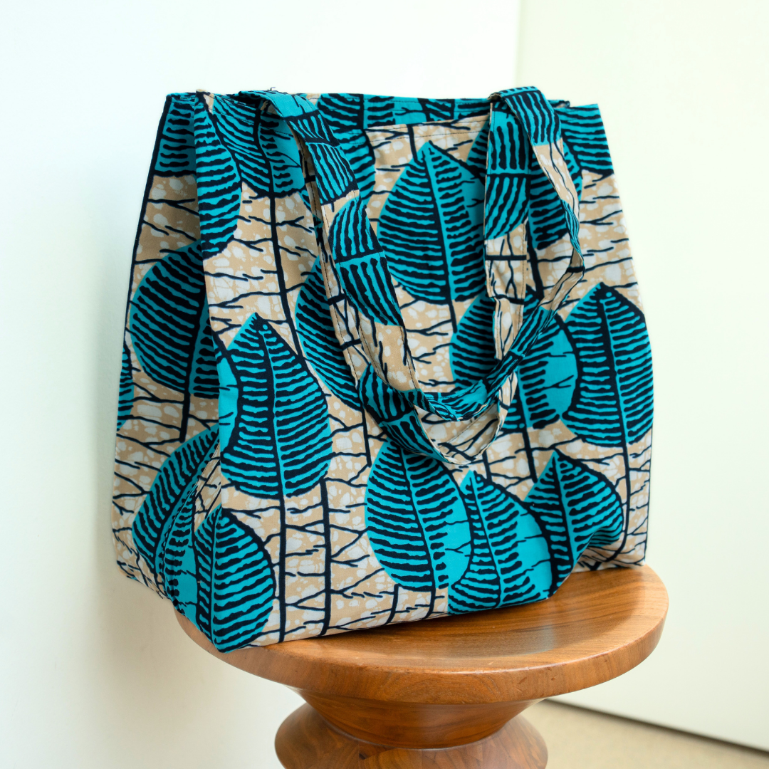 Mama Bag - Blue & Beige