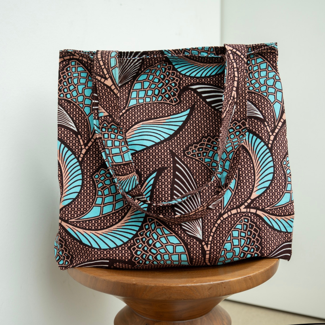 Mama Bag - Blue Leaves