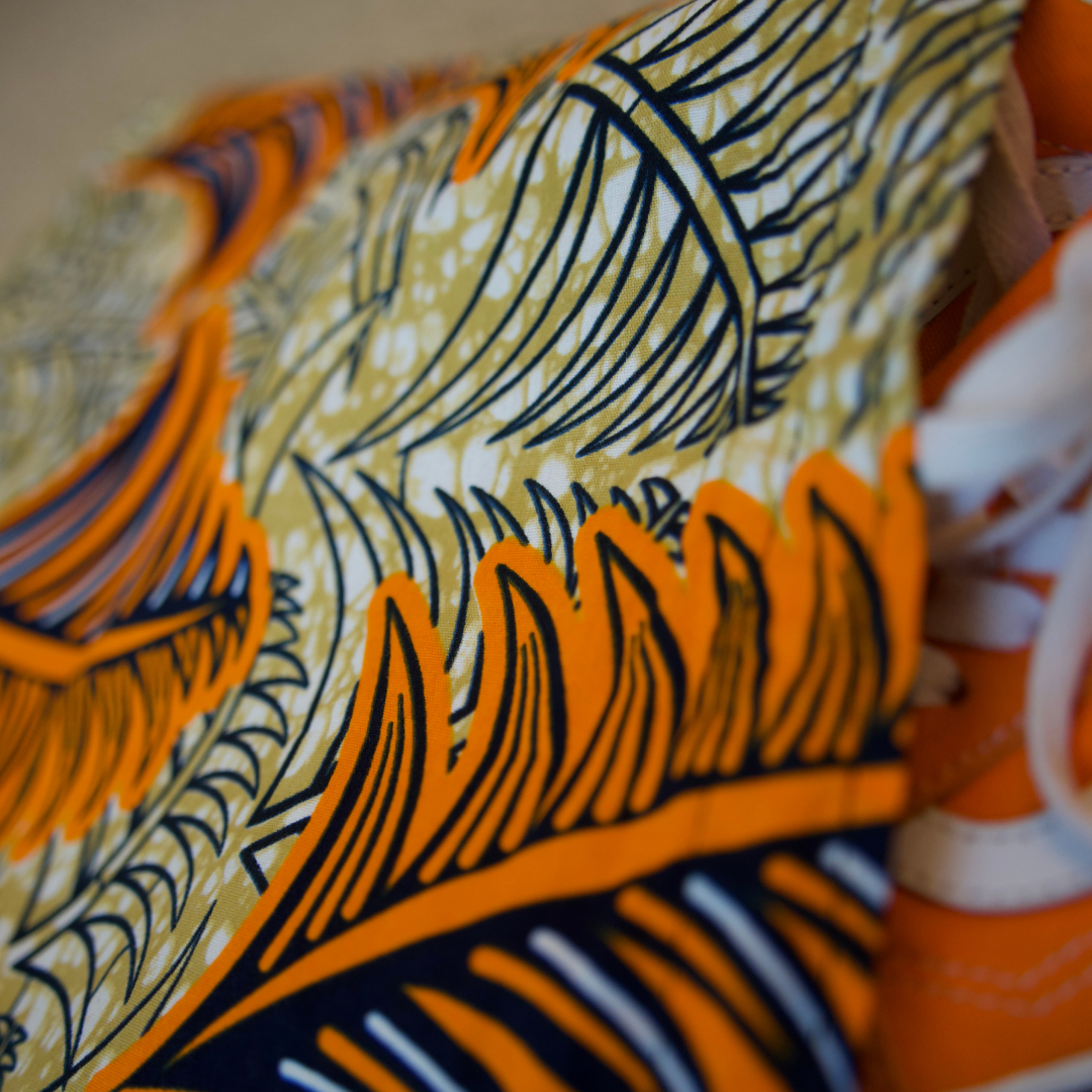 Shoe Bag - Orange Leaves