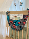 Toys Hammock - Green & Pink Fish - Grey Background